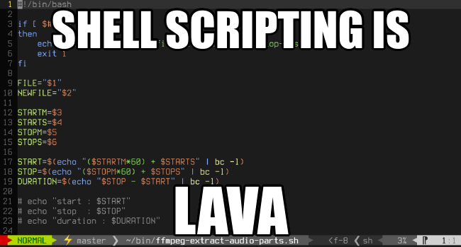 shell script is lava